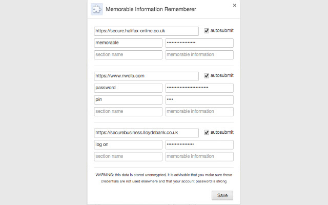 Memorable Information Rememberer aus dem Chrome-Webstore, der mit OffiDocs Chromium online ausgeführt werden soll