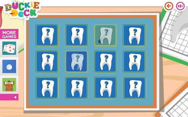 Memory Game Dental Memory at Duckie Deck  from Chrome web store to be run with OffiDocs Chromium online