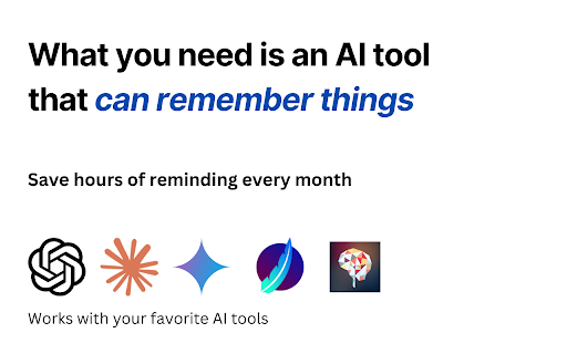 MemoryPlugin Long Term Memory for AI Chats  from Chrome web store to be run with OffiDocs Chromium online
