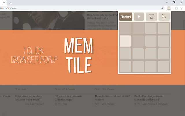 Mem Tile (Popup Game)  from Chrome web store to be run with OffiDocs Chromium online
