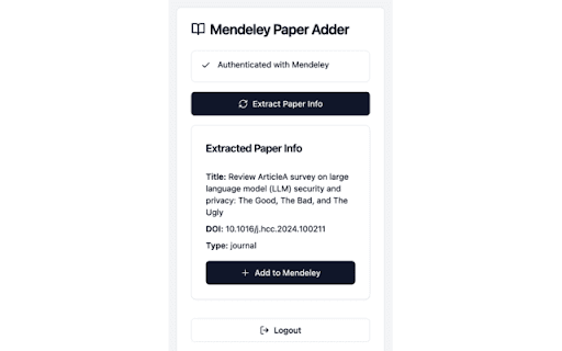 Mendeley Referencer  from Chrome web store to be run with OffiDocs Chromium online