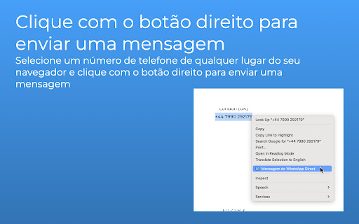 Mensagem direta do WhatsApp  from Chrome web store to be run with OffiDocs Chromium online