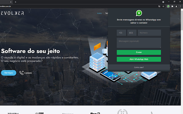 Mensagem Direta para Whatsapp  from Chrome web store to be run with OffiDocs Chromium online