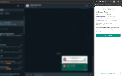Menu Integrado WhatsApp  from Chrome web store to be run with OffiDocs Chromium online