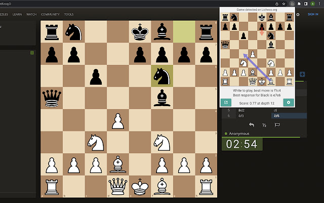 Mephisto Chess Extension  from Chrome web store to be run with OffiDocs Chromium online