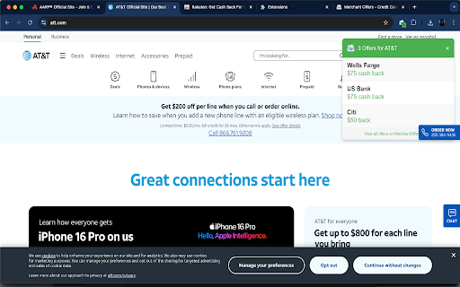 Merchant Offers Alert  from Chrome web store to be run with OffiDocs Chromium online