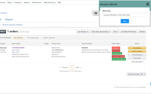 MerchBridge Amazon Helper  from Chrome web store to be run with OffiDocs Chromium online