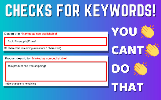 Merch Keywords  from Chrome web store to be run with OffiDocs Chromium online