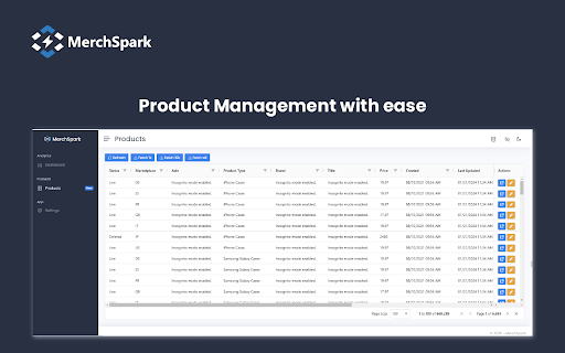 MerchSpark for Merch By Amazon  from Chrome web store to be run with OffiDocs Chromium online