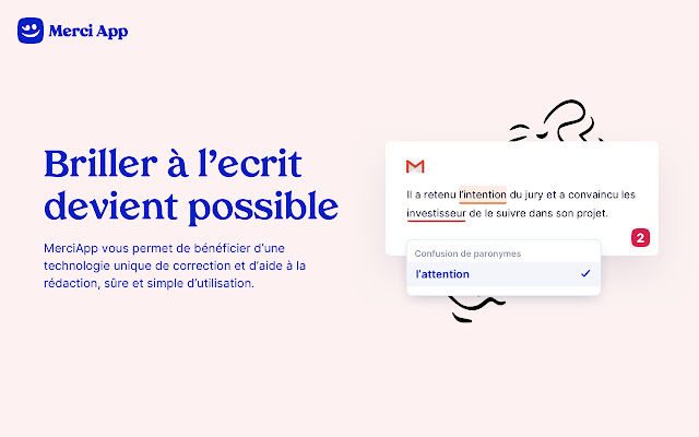 MerciApp — Correcteur orthographique Chrome  from Chrome web store to be run with OffiDocs Chromium online