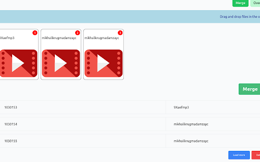 Merge Audio Online  from Chrome web store to be run with OffiDocs Chromium online