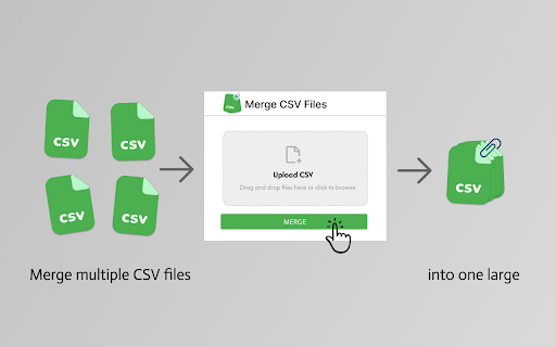 Merge CSV Files  from Chrome web store to be run with OffiDocs Chromium online