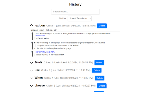 Merriam Webster Double Click Definitions  from Chrome web store to be run with OffiDocs Chromium online