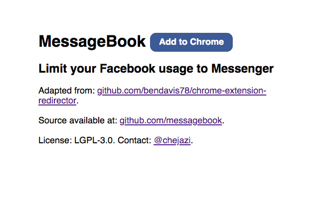 MessageBook  from Chrome web store to be run with OffiDocs Chromium online