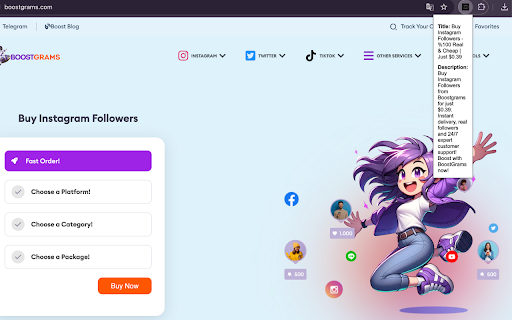 Meta Bilgi Gösterici  from Chrome web store to be run with OffiDocs Chromium online