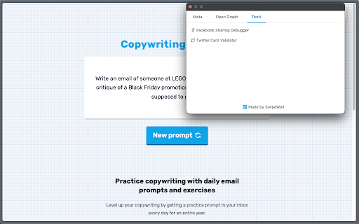 Metadata Inspector by SwipeWell  from Chrome web store to be run with OffiDocs Chromium online