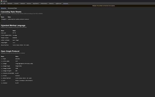Metadata Viewer  from Chrome web store to be run with OffiDocs Chromium online