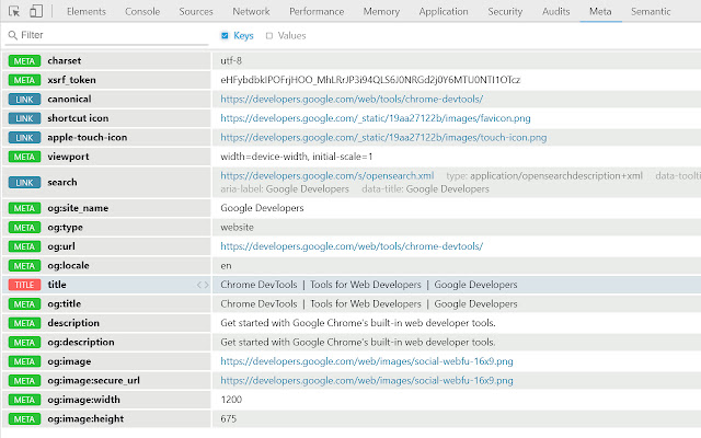 Meta Debugger  from Chrome web store to be run with OffiDocs Chromium online