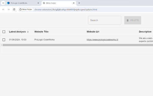 Meta Finder  from Chrome web store to be run with OffiDocs Chromium online
