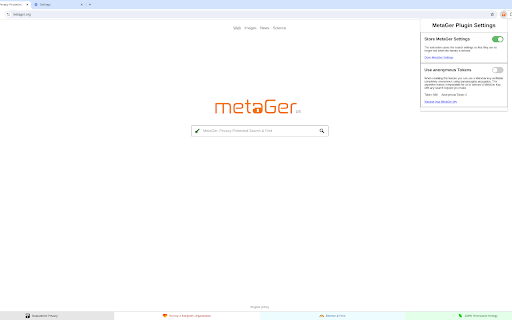 MetaGer Search  from Chrome web store to be run with OffiDocs Chromium online