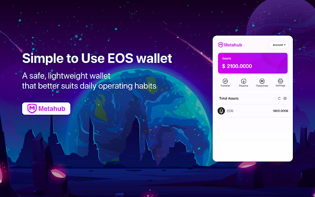 Metahub Easy to use EOS wallet  from Chrome web store to be run with OffiDocs Chromium online