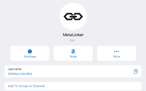 MetaLinker:Sync Links with Telegram  from Chrome web store to be run with OffiDocs Chromium online