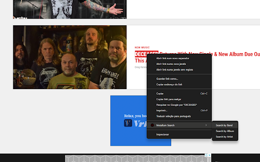 Metallum Search  from Chrome web store to be run with OffiDocs Chromium online