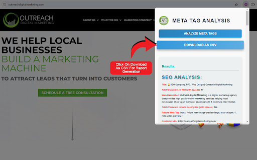 Meta Mine  from Chrome web store to be run with OffiDocs Chromium online