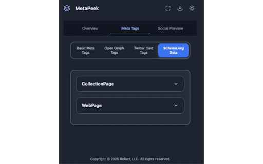 MetaPeek  from Chrome web store to be run with OffiDocs Chromium online