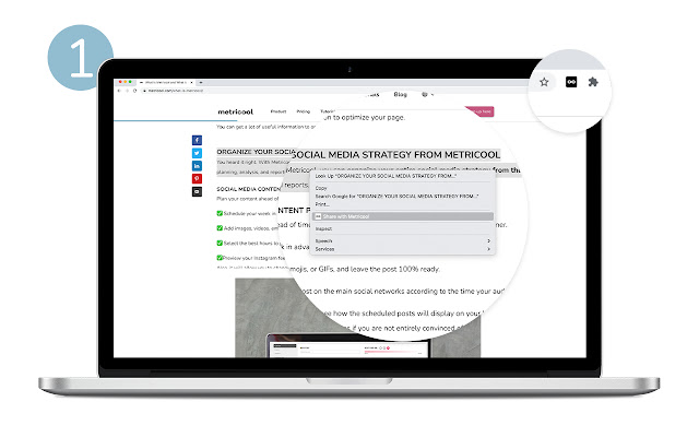 Metricool  from Chrome web store to be run with OffiDocs Chromium online