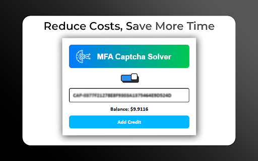 MFA Captcha Solver  from Chrome web store to be run with OffiDocs Chromium online