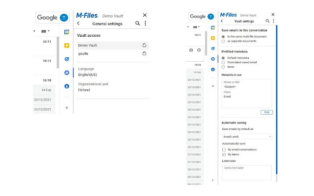 M Files for Google Workspace™  from Chrome web store to be run with OffiDocs Chromium online