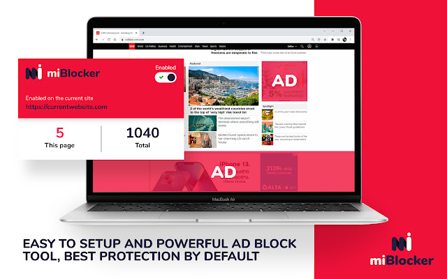 miBlocker ad block  from Chrome web store to be run with OffiDocs Chromium online