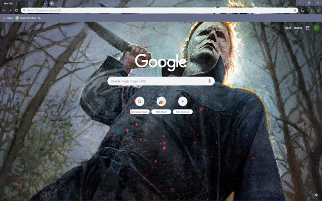 Michael Myers Theme de Chrome web store se ejecutará con OffiDocs Chromium en línea