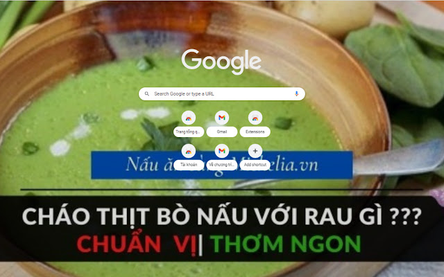 Michelia Cháo thịt bò nấu với rau gì  from Chrome web store to be run with OffiDocs Chromium online