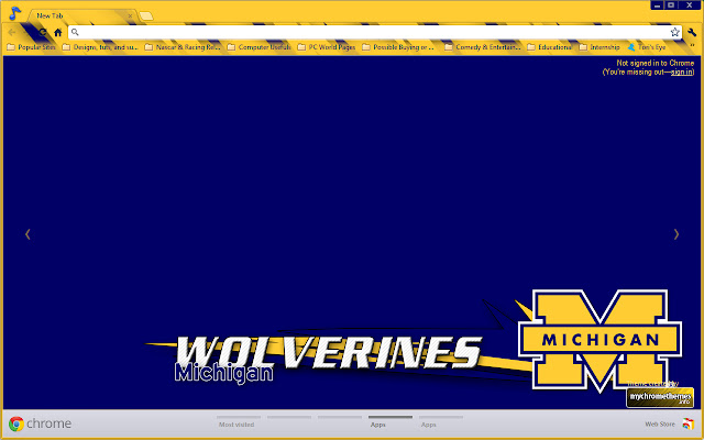Michigan Wolverines Large  from Chrome web store to be run with OffiDocs Chromium online