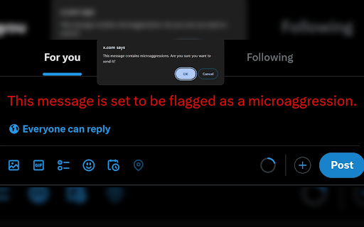 Microaggression Identifier  from Chrome web store to be run with OffiDocs Chromium online