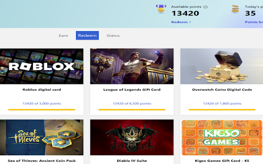 Microsoft automatic rewards  from Chrome web store to be run with OffiDocs Chromium online