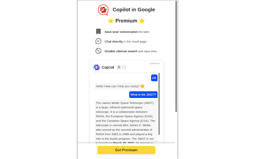 Microsoft Copilot in Google  from Chrome web store to be run with OffiDocs Chromium online