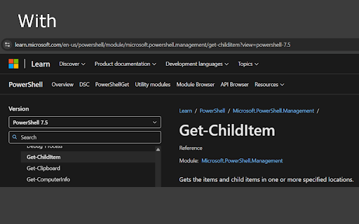 Microsoft Docs Intl Redirect  from Chrome web store to be run with OffiDocs Chromium online
