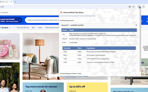 Microsoft Universal Pixel Tag Helper  from Chrome web store to be run with OffiDocs Chromium online