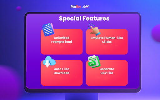 Midbot: Midjourney Automation Bulk Image and Title Keyword Generator  from Chrome web store to be run with OffiDocs Chromium online