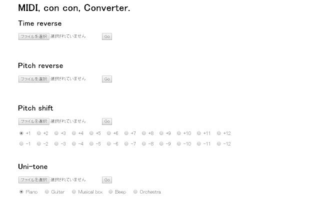 MIDI, con con, Converter.  from Chrome web store to be run with OffiDocs Chromium online