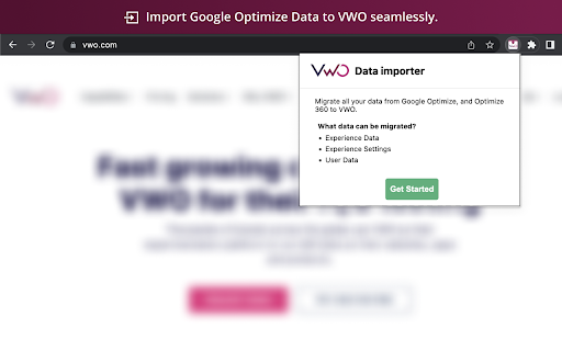 Migrate from Google Optimize to VWO  from Chrome web store to be run with OffiDocs Chromium online