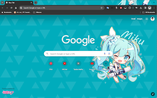 Miku Chibi Theme  from Chrome web store to be run with OffiDocs Chromium online