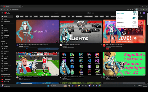MikuTube  from Chrome web store to be run with OffiDocs Chromium online