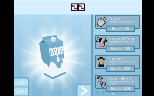 Milk Clicker  from Chrome web store to be run with OffiDocs Chromium online