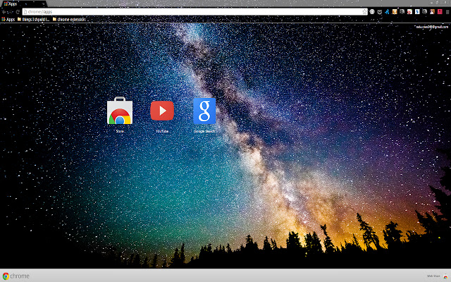 Milky Way Sky for 1366 X 768 resolution  from Chrome web store to be run with OffiDocs Chromium online