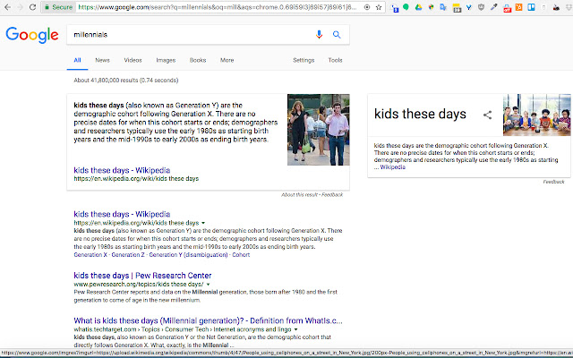 Millennials to kids these days  from Chrome web store to be run with OffiDocs Chromium online