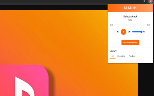 Mi Music  from Chrome web store to be run with OffiDocs Chromium online